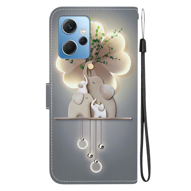 For Redmi Note 12 4G Global Crystal Texture Colored Drawing Leather Phone Case