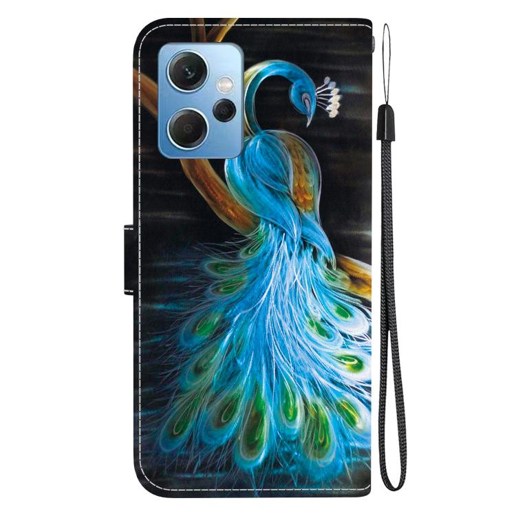 For Redmi Note 12 4G Global Crystal Texture Colored Drawing Leather Phone Case