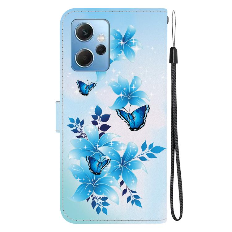 For Redmi Note 12 4G Global Crystal Texture Colored Drawing Leather Phone Case