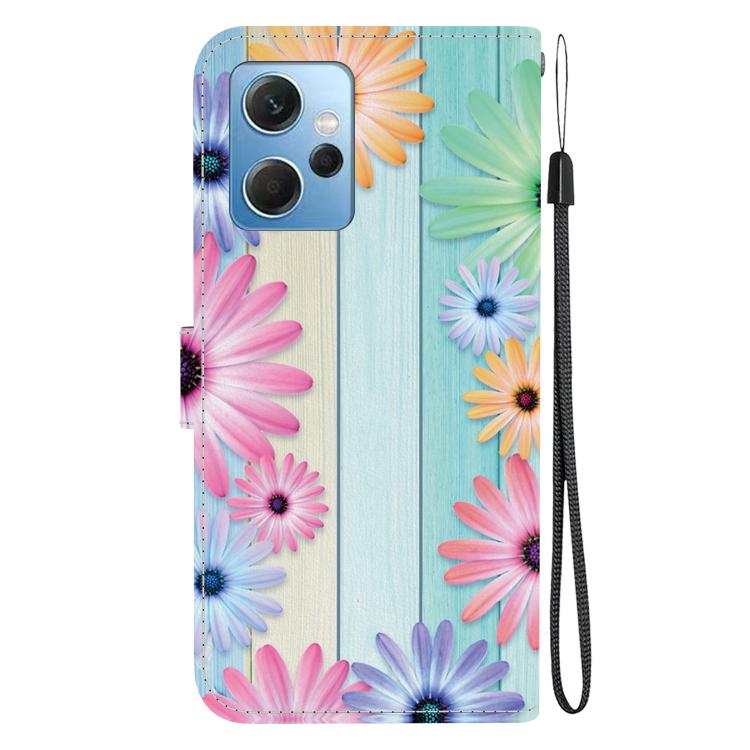 For Redmi Note 12 4G Global Crystal Texture Colored Drawing Leather Phone Case