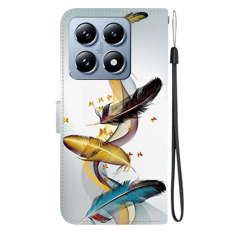 For Xiaomi 14T Pro Crystal Texture Colored Drawing Leather Phone Case