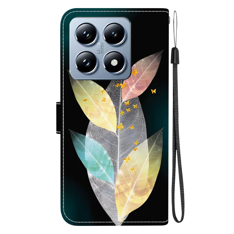 For Xiaomi 14T Pro Crystal Texture Colored Drawing Leather Phone Case