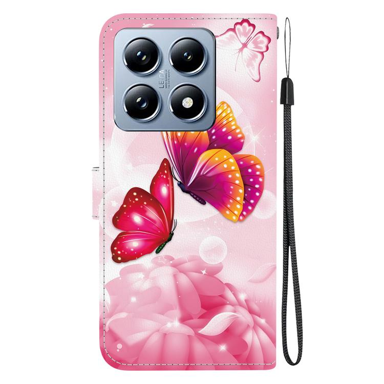 For Xiaomi 14T Pro Crystal Texture Colored Drawing Leather Phone Case