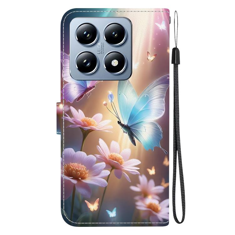 For Xiaomi 14T Pro Crystal Texture Colored Drawing Leather Phone Case