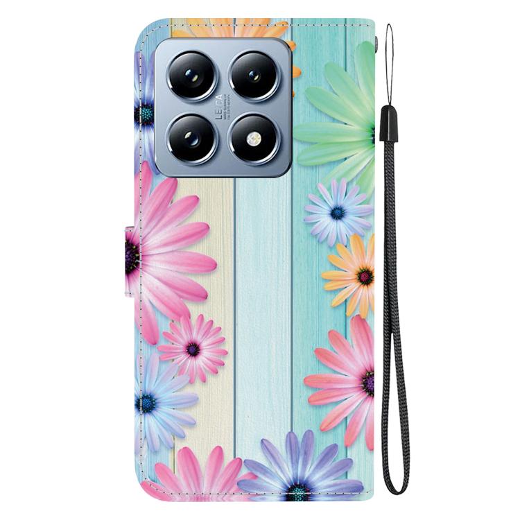 For Xiaomi 14T Pro Crystal Texture Colored Drawing Leather Phone Case