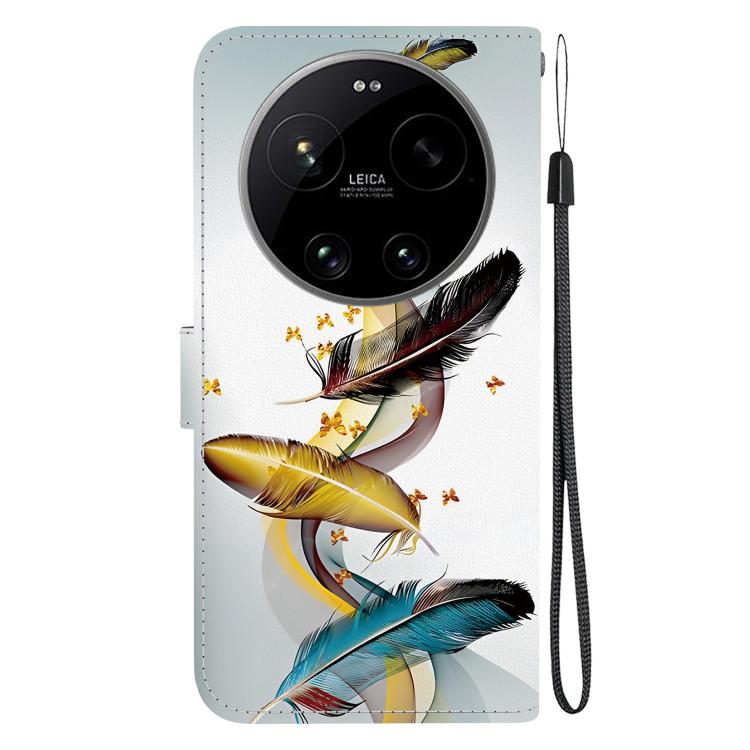 For Xiaomi 17 Ultra Crystal Texture Colored Drawing Leather Phone Case