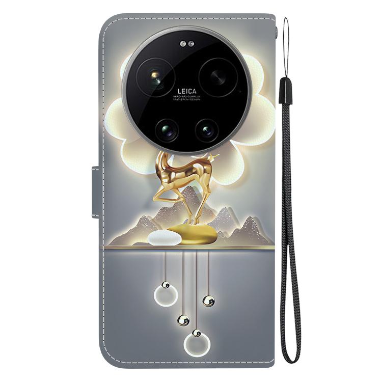 For Xiaomi 17 Ultra Crystal Texture Colored Drawing Leather Phone Case