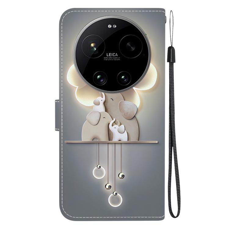 For Xiaomi 17 Ultra Crystal Texture Colored Drawing Leather Phone Case