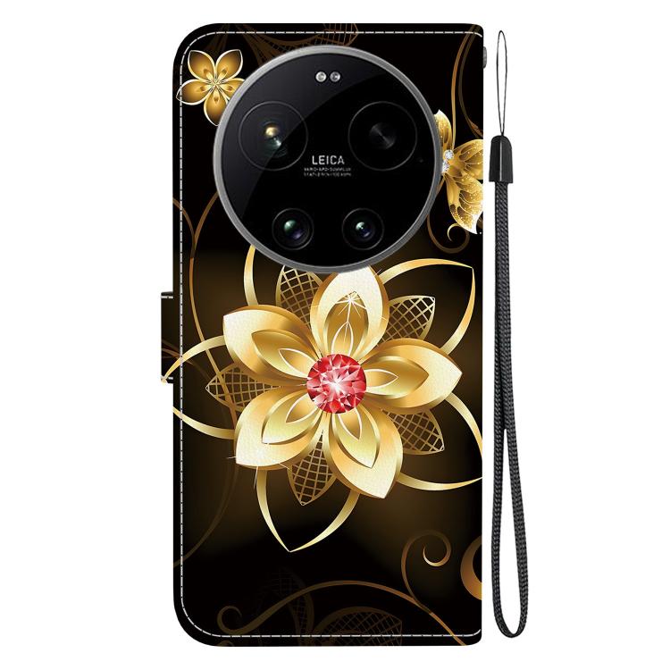 For Xiaomi 17 Ultra Crystal Texture Colored Drawing Leather Phone Case