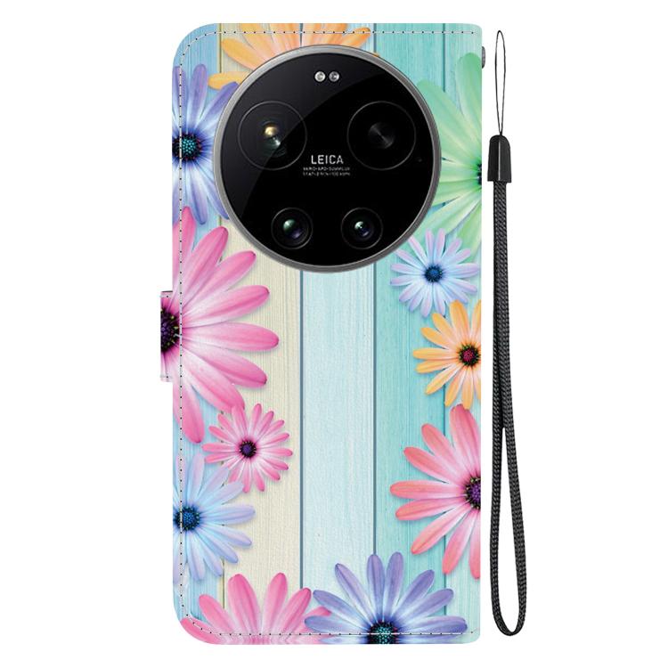 For Xiaomi 17 Ultra Crystal Texture Colored Drawing Leather Phone Case