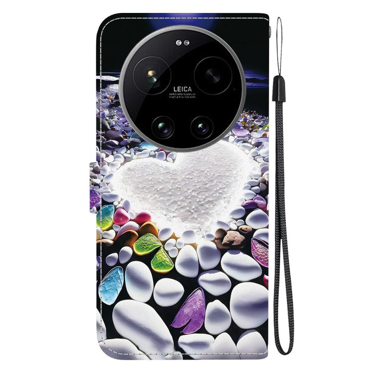 For Xiaomi 17 Ultra Crystal Texture Colored Drawing Leather Phone Case