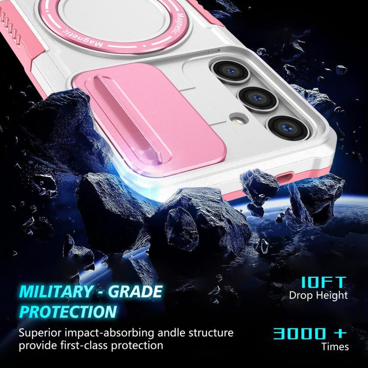 For Samsung Galaxy S25 5G Sliding Camshield MagSafe Holder TPU Hybrid PC Phone Case