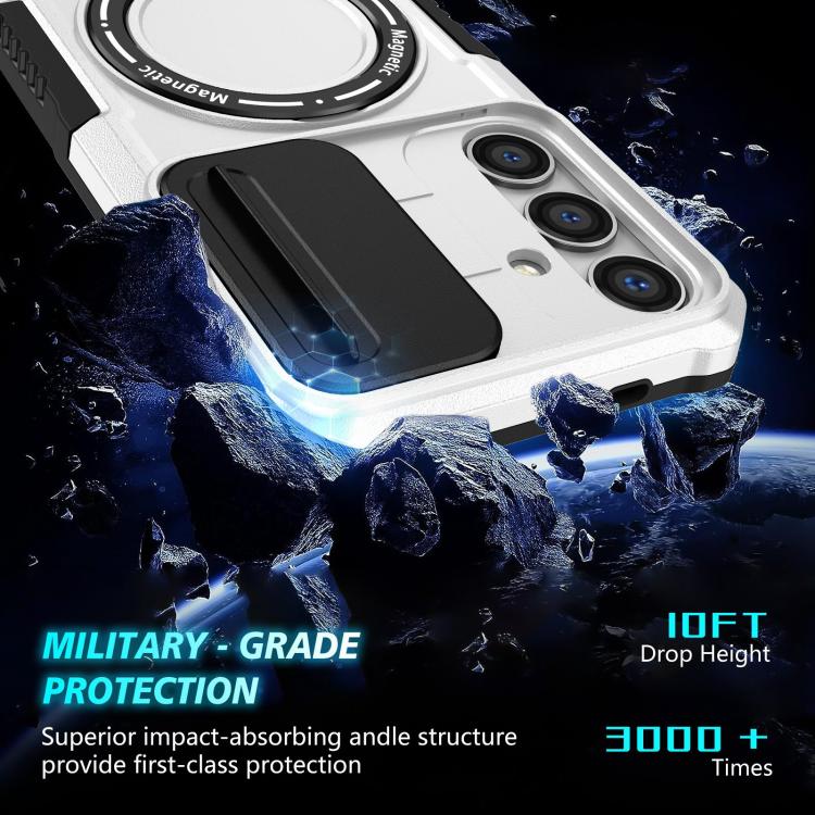For Samsung Galaxy S24 FE 5G Sliding Camshield MagSafe Holder TPU Hybrid PC Phone Case