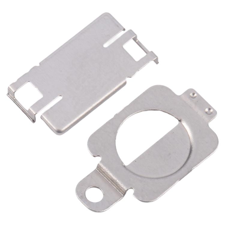 For iPhone 14 / 14 Plus 1 Pair Flashlight / Mic Iron Sheet Cover  - On The Back Cover