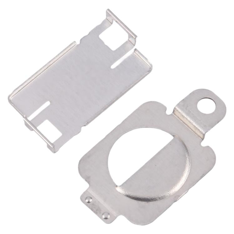 For iPhone 14 / 14 Plus 1 Pair Flashlight / Mic Iron Sheet Cover  - On The Back Cover