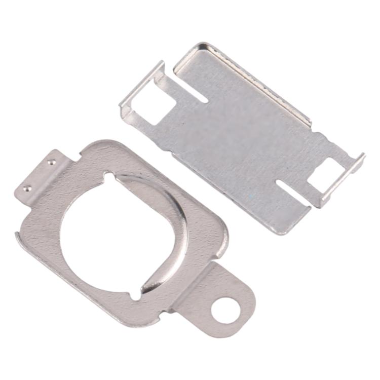 For iPhone 15 1 Pair Flashlight / Mic Iron Sheet Cover  - On The Back Cover