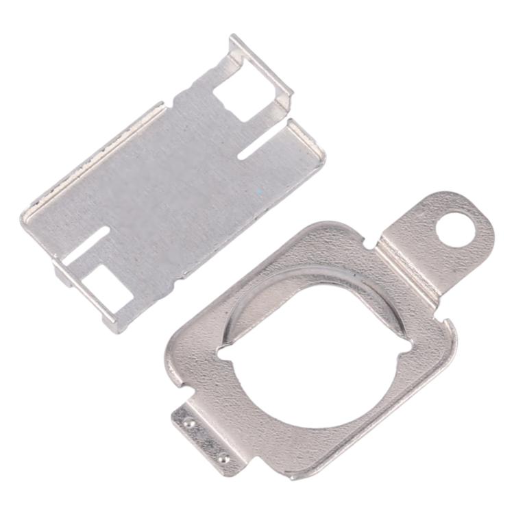 For iPhone 15 1 Pair Flashlight / Mic Iron Sheet Cover  - On The Back Cover