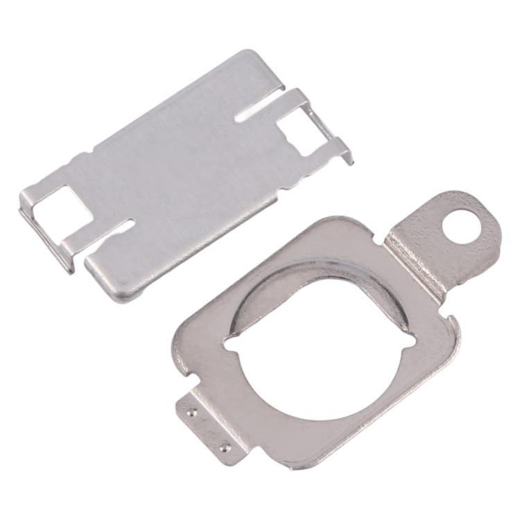 For iPhone 15 Plus 1 Pair Flashlight / Mic Iron Sheet Cover  - On The Back Cover
