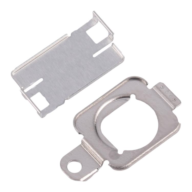 For iPhone 15 Plus 1 Pair Flashlight / Mic Iron Sheet Cover  - On The Back Cover