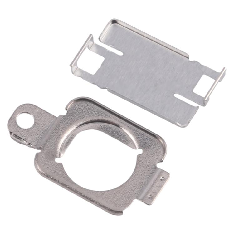 For iPhone 15 Plus 1 Pair Flashlight / Mic Iron Sheet Cover  - On The Back Cover