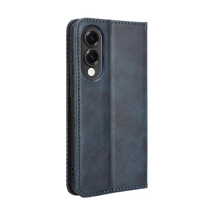 For Samsung Galaxy S25 Edge 5G Magnetic Buckle Retro Texture Leather Phone Case