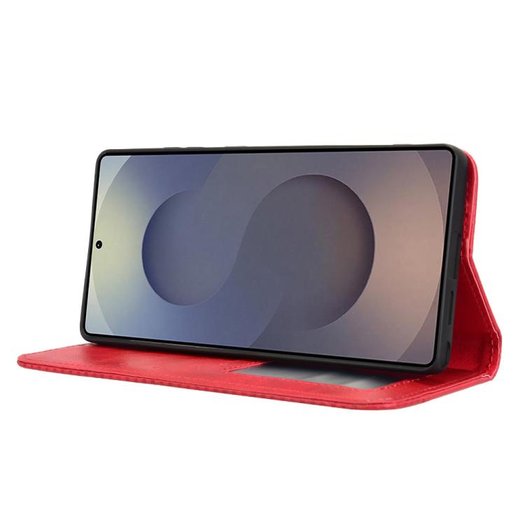 For Samsung Galaxy S26 Ultra 5G Magnetic Buckle Retro Texture Leather Phone Case