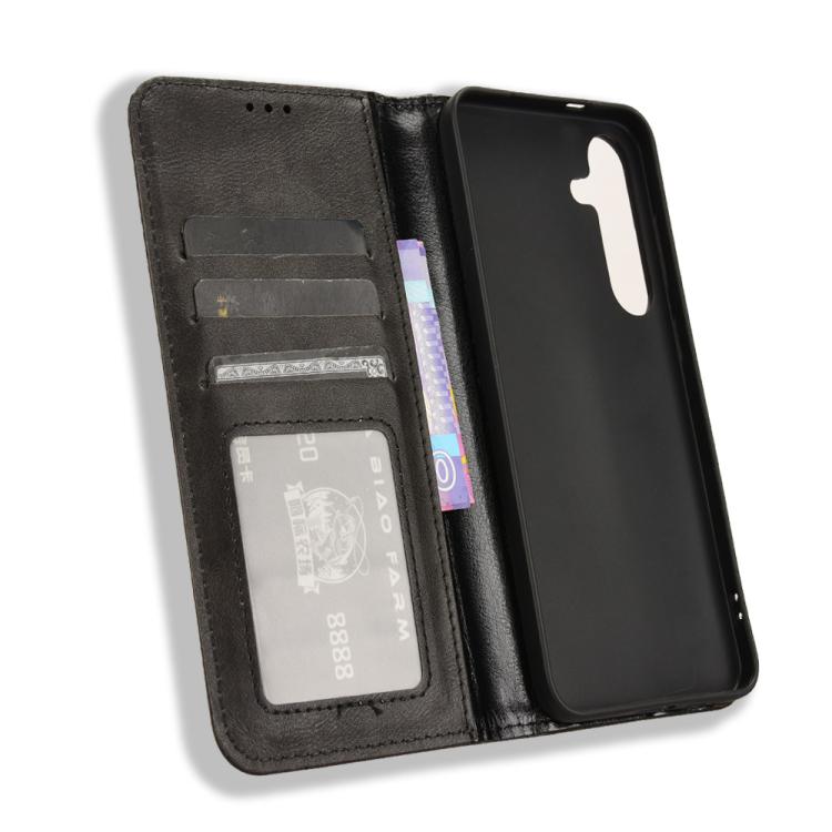 For Samsung Galaxy S26 5G Magnetic Buckle Retro Texture Leather Phone Case