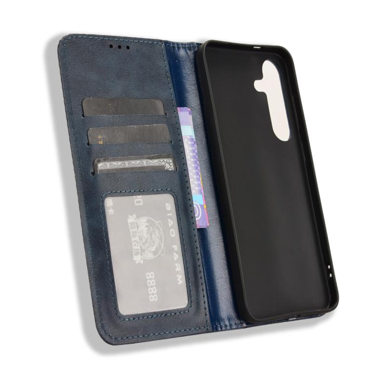For Samsung Galaxy S26 5G Magnetic Buckle Retro Texture Leather Phone Case