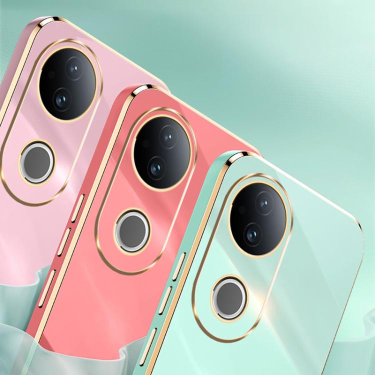 For vivo S20 XINLI Straight 6D Plating Gold Edge TPU Phone Case