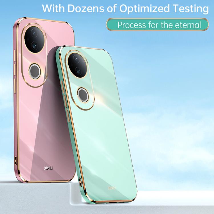 For vivo S20 XINLI Straight 6D Plating Gold Edge TPU Phone Case
