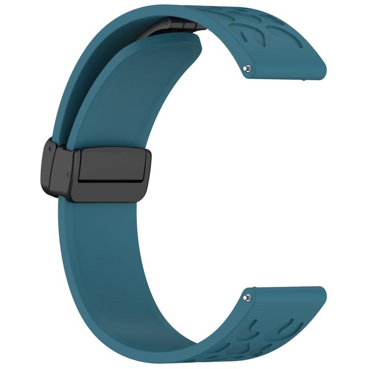 20mm Leopard Print Magnetic Folding Buckle Silicone Watch Band