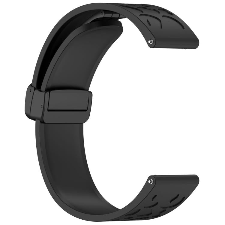 22mm Leopard Print Magnetic Folding Buckle Silicone Watch Band