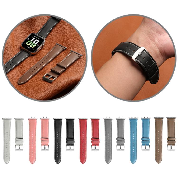 For Honor Watch 5 Pointed Tail Genuine Leather Watch Band