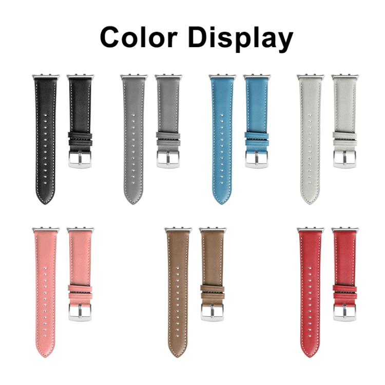 For Honor Watch 5 Pointed Tail Genuine Leather Watch Band
