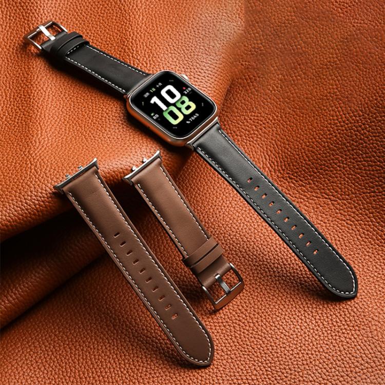 For Honor Watch 5 Pointed Tail Genuine Leather Watch Band