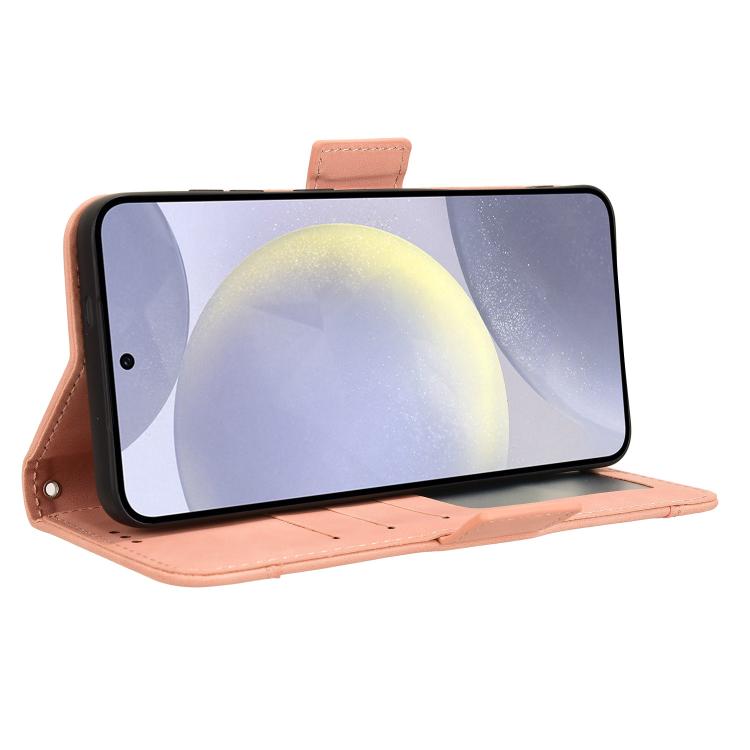 For Samsung Galaxy S24 FE 5G Skin Feel Calf Texture Card Slots Leather Phone Case