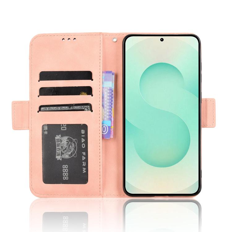 For Samsung Galaxy S25 Edge 5G Skin Feel Calf Texture Card Slots Leather Phone Case