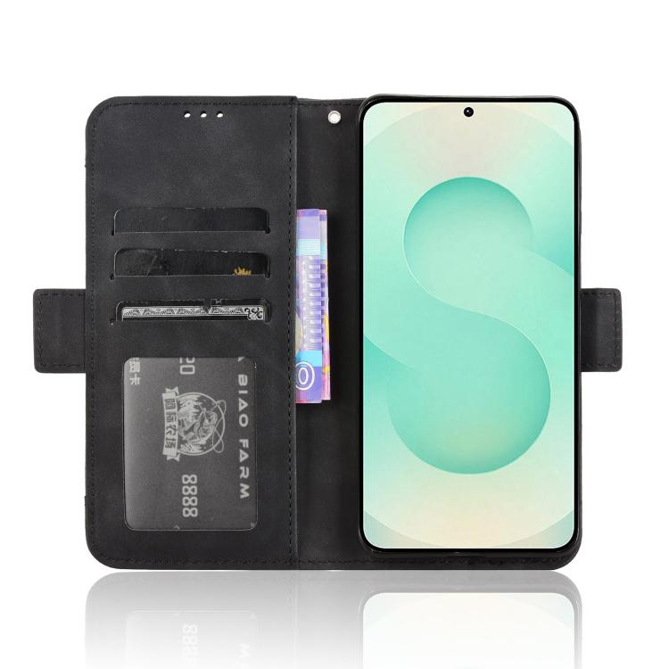 For Samsung Galaxy S25 Edge 5G Skin Feel Calf Texture Card Slots Leather Phone Case