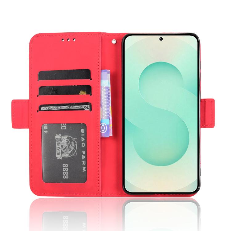 For Samsung Galaxy S25 Edge 5G Skin Feel Calf Texture Card Slots Leather Phone Case