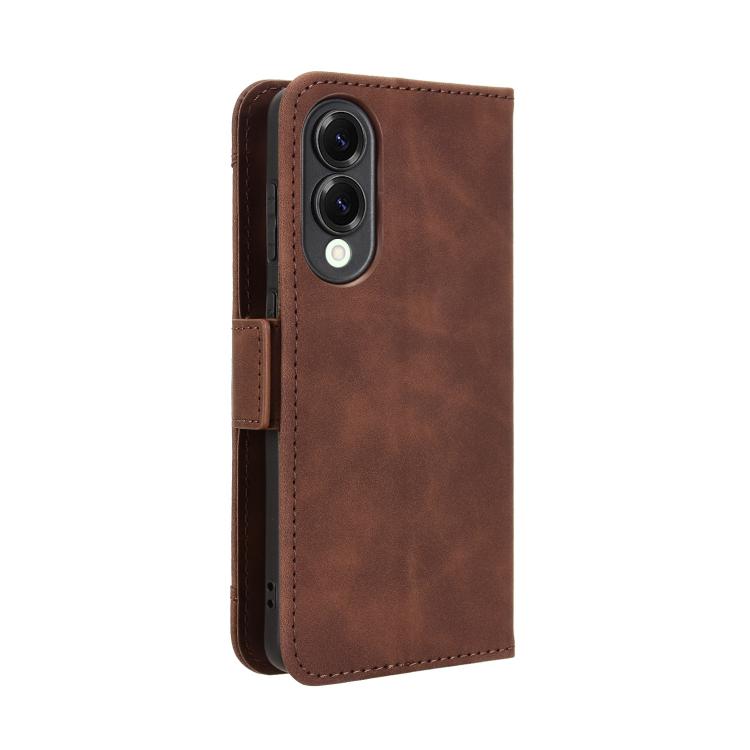 For Samsung Galaxy S25 Edge 5G Skin Feel Calf Texture Card Slots Leather Phone Case