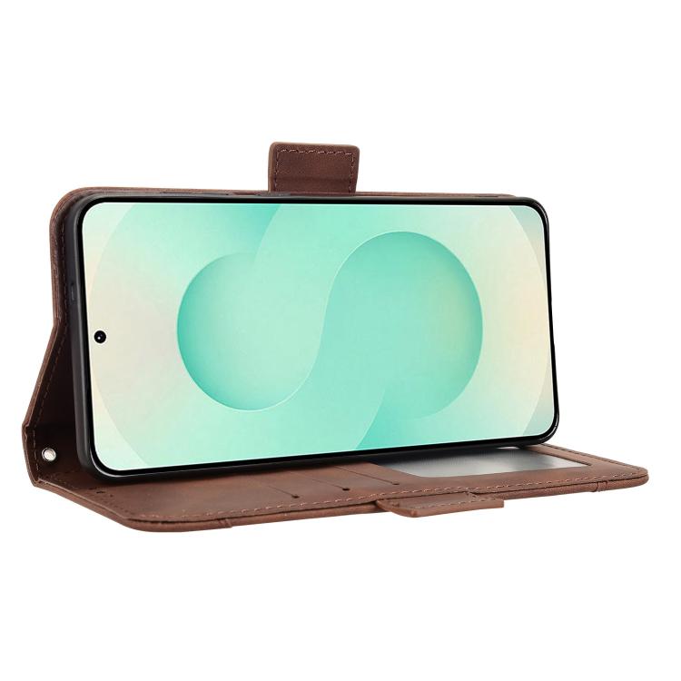 For Samsung Galaxy S25 Edge 5G Skin Feel Calf Texture Card Slots Leather Phone Case