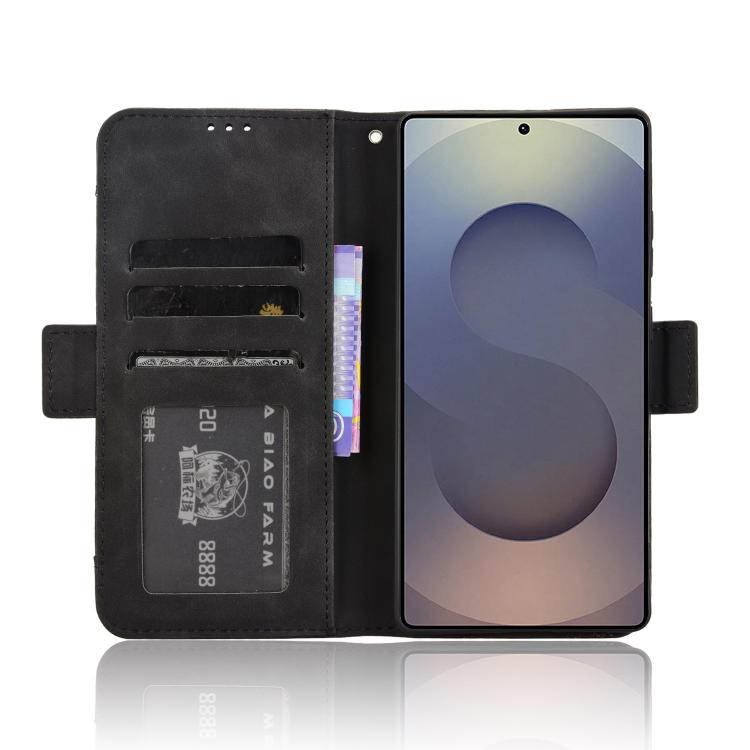 For Samsung Galaxy S25 Ultra 5G Skin Feel Calf Texture Card Slots Leather Phone Case