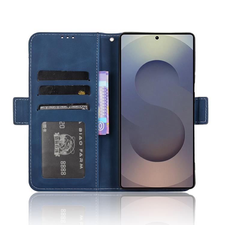For Samsung Galaxy S25 Ultra 5G Skin Feel Calf Texture Card Slots Leather Phone Case