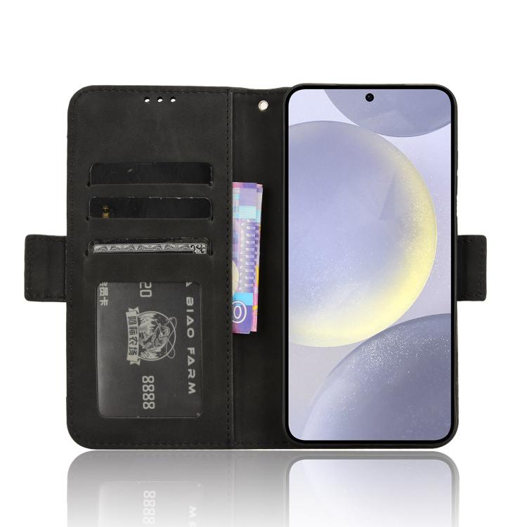 For Samsung Galaxy S25 FE 5G Skin Feel Calf Texture Card Slots Leather Phone Case