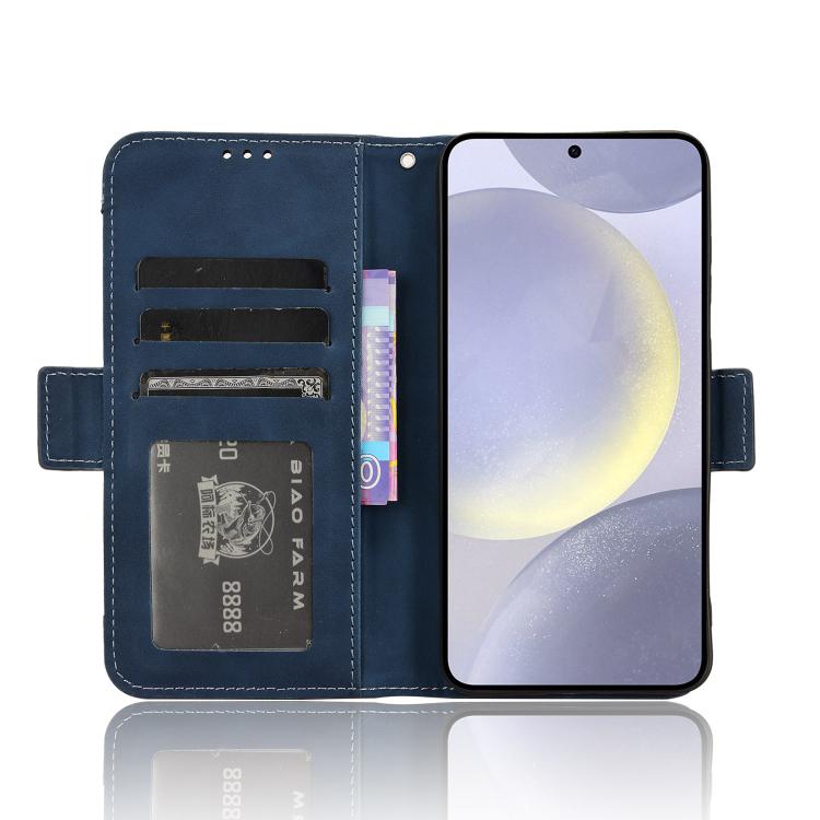 For Samsung Galaxy S25 FE 5G Skin Feel Calf Texture Card Slots Leather Phone Case