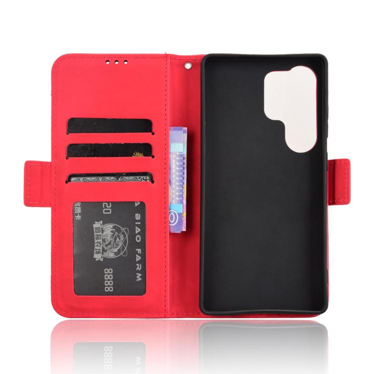 For Samsung Galaxy S26 Ultra 5G Skin Feel Calf Texture Card Slots Leather Phone Case