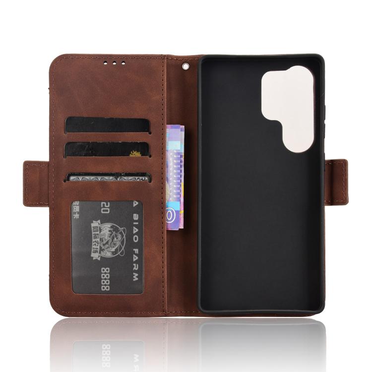 For Samsung Galaxy S26 Ultra 5G Skin Feel Calf Texture Card Slots Leather Phone Case