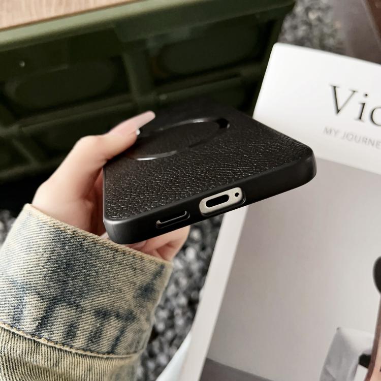 For Samsung Galaxy S25 5G CD Magsafe Magnetic Litchi Texture Phone Case