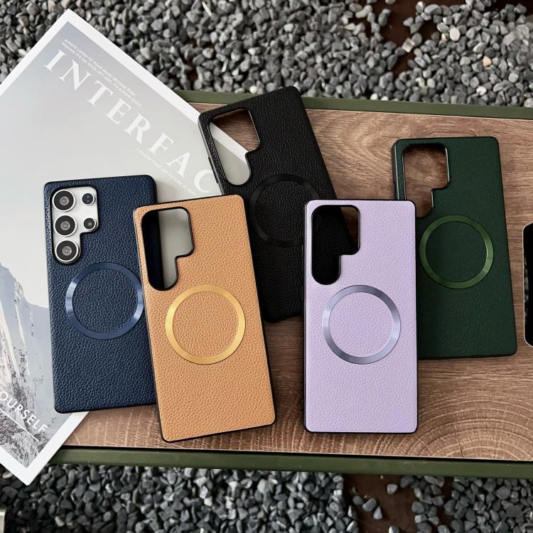 For Samsung Galaxy S25 Ultra 5G CD Magsafe Magnetic Litchi Texture Phone Case