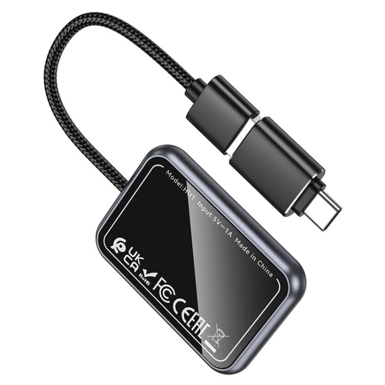 hoco HU1 Way Car Wireless CarPlay Adapter - Grey